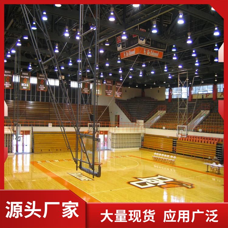  博纳 文化中心室内篮球场用地板厂家批发 榨木 工厂漆