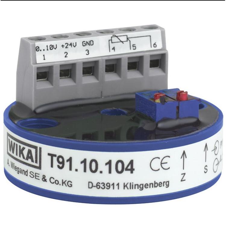 德国进口威卡WIKA模拟式温度变送器T91.10/T91.20