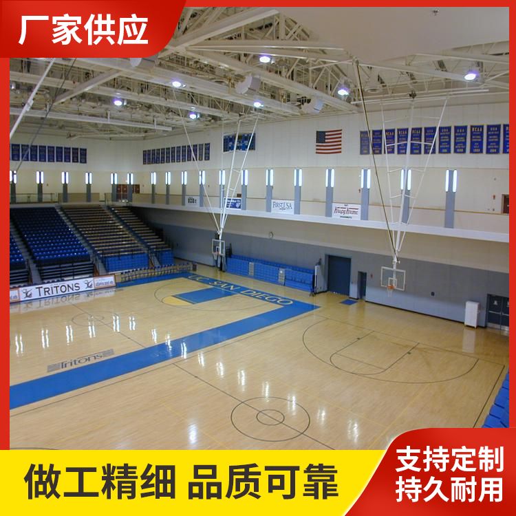  博纳 学校枫桦木B级运动地板厂家直供 18mm 三秒区做色