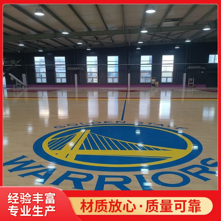  博纳 大学生联赛篮球实木地板厂家直供 阻燃板 构造