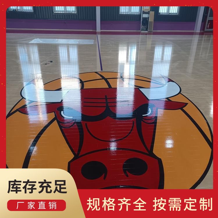  博纳 形体馆篮球场专用木地板厂家 毛板厚度12mm 双拼指接 造价