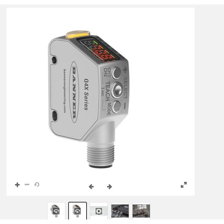 bannerengineering 坚固型激光测距传感器 Q4XTILAF500-Q8