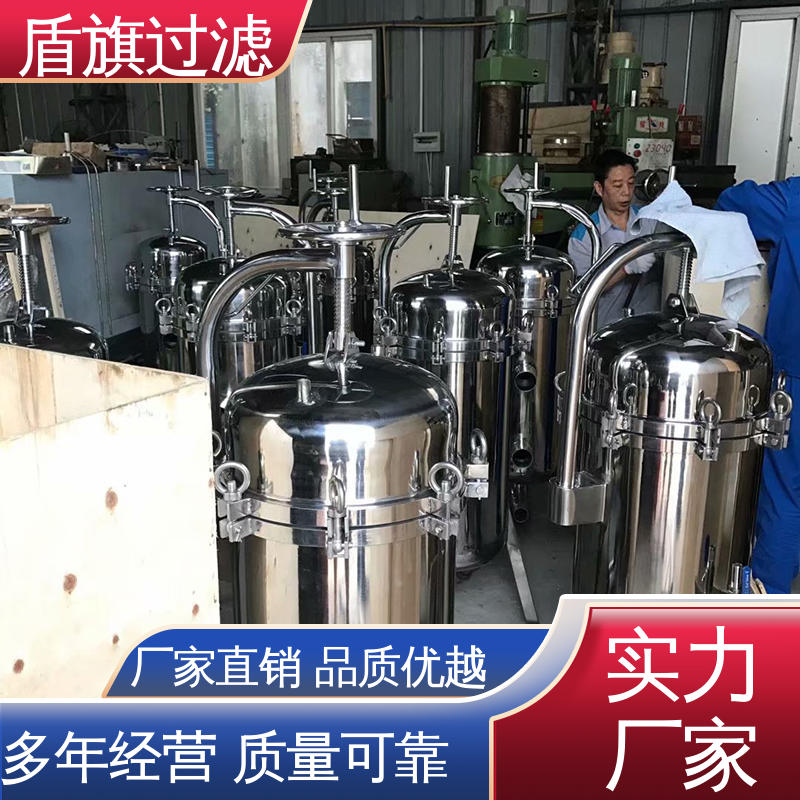 盾旗过滤 诚信经营 双联袋式过滤器订做 便捷安全环保 品质致胜