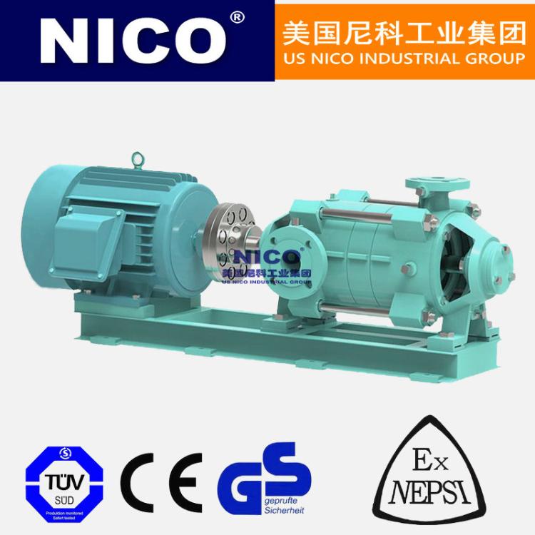 美国NICO 进口卧式多级离心泵 单吸多级式 化工 清水 高压进口泵 高扬程