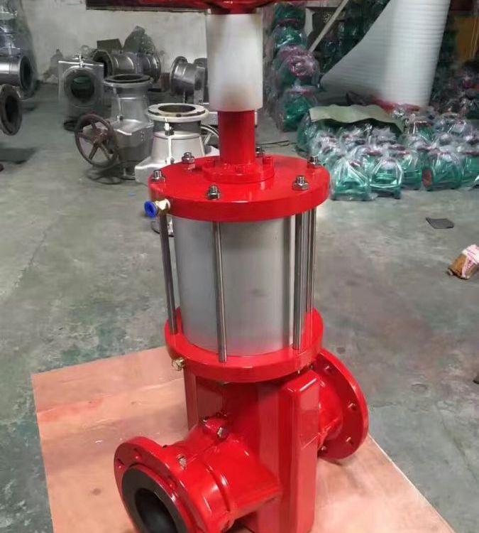 进口 GJ641X-10C带手动气动管夹阀 双作用法兰胶管阀 DN15-DN550 厂家