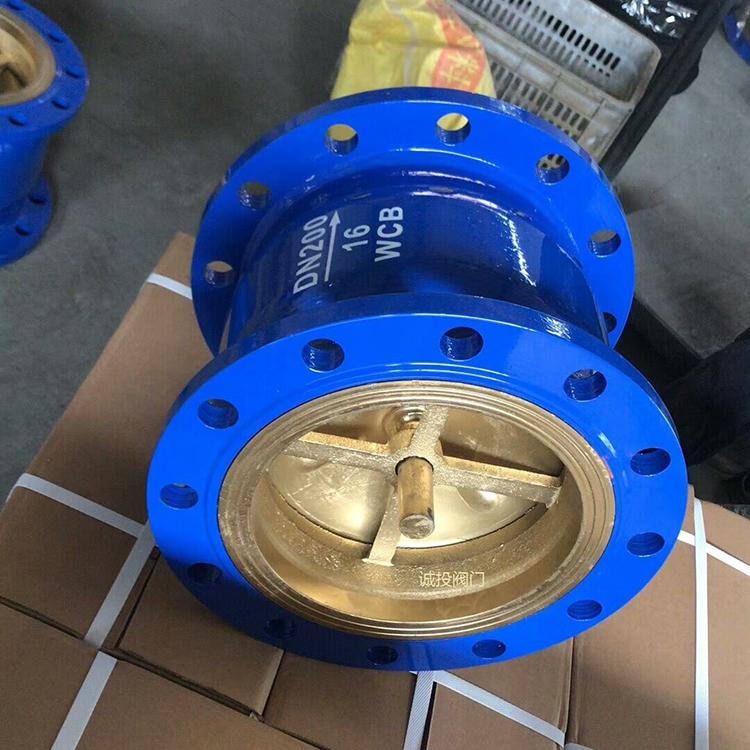 进口 H74H-16C 静音消声止回阀 法兰 铜芯 DN40-DN1200 铸铁 不锈钢