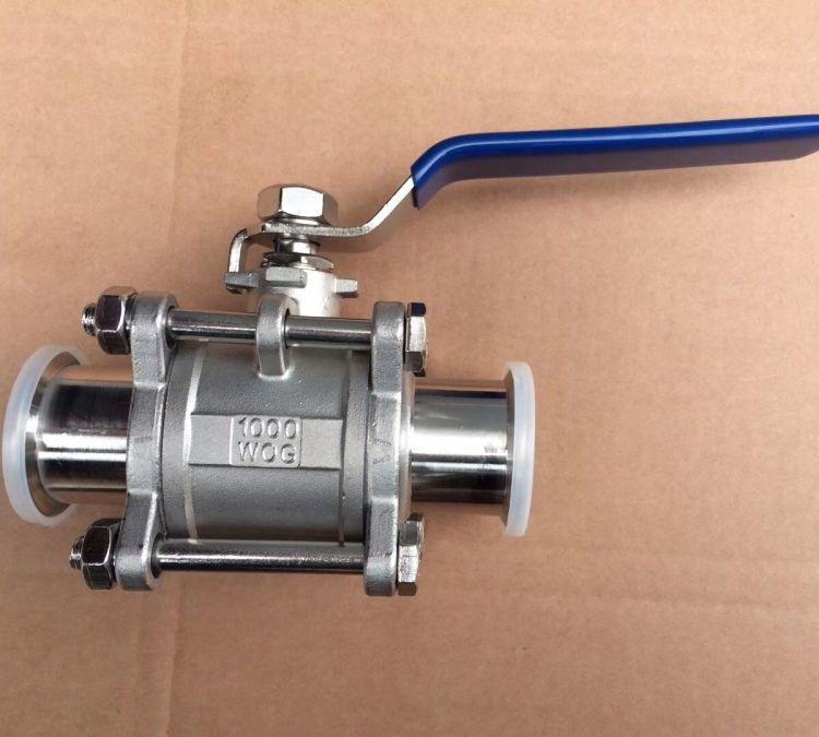 进口 Q81F-1000WOG卫生级三片式快装球阀 卡箍式