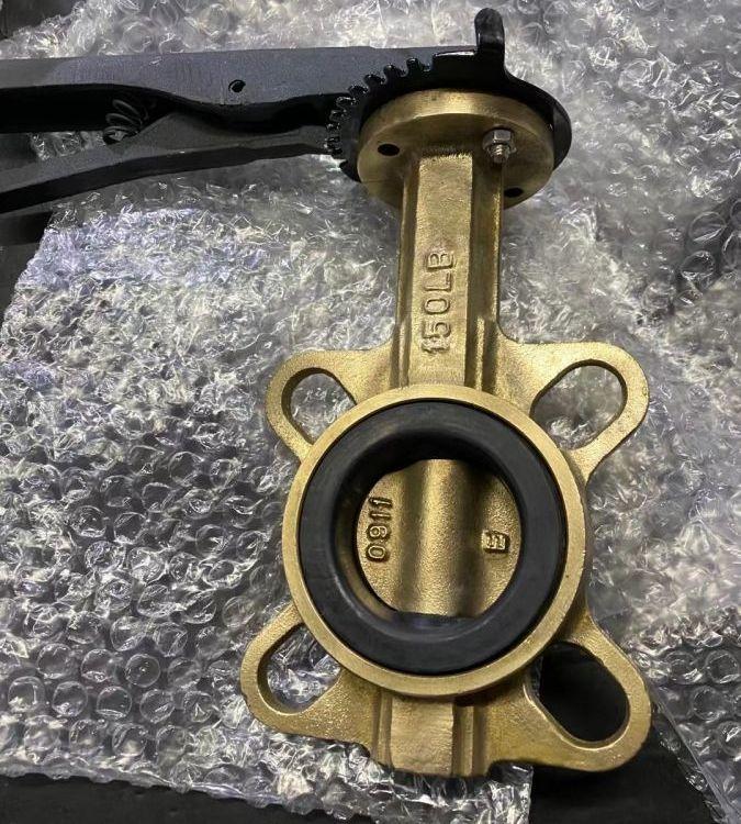 进口 D71X-16T 黄铜对夹蝶阀 耐磨阀体 翻板阀门 卸料快开碟阀 H65 H68
