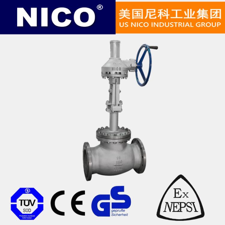 进口大口径低温截止阀 涡轮 LNG液氮 低温-196℃ 深冷阀 美国尼科NICO