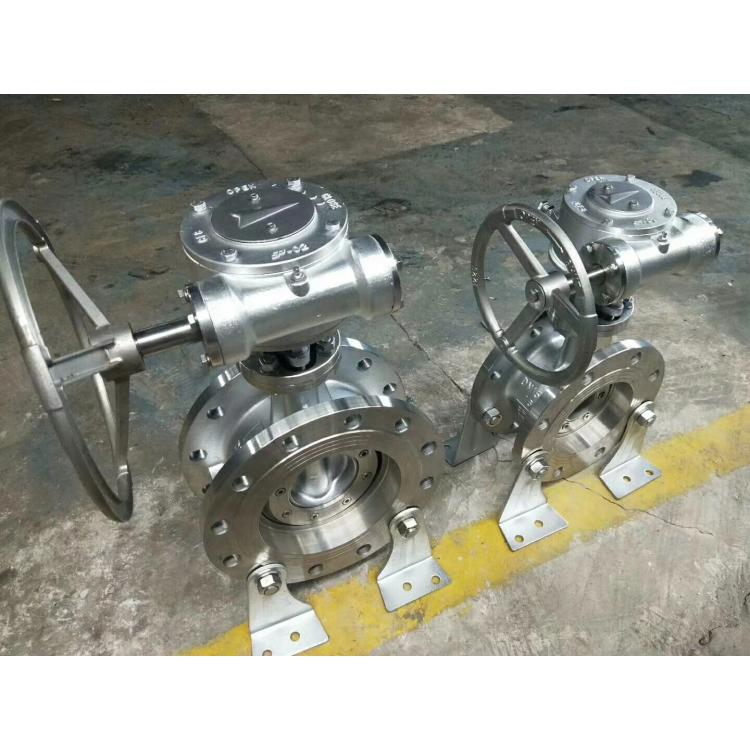 进口 D343W-16P 整体不锈钢三偏心法兰蝶阀 硬密封蝶阀 蜗轮多层次阀