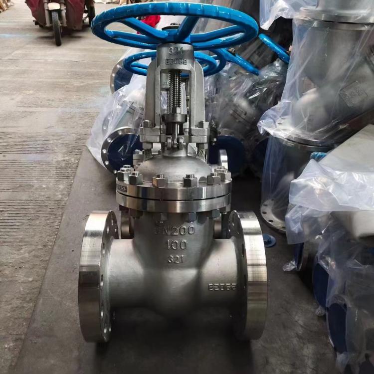 进口 Z41Y-100P 不锈钢321材质法兰闸阀 手动高压闸阀 手轮高温闸板阀