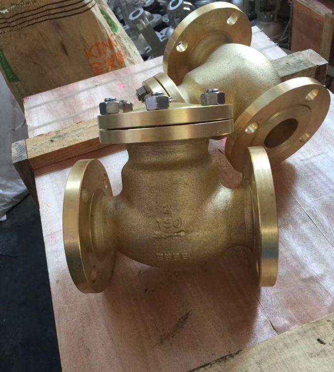 进口 H44W-16T 旋启式全铜止回阀 工程水管道黄铜逆止阀