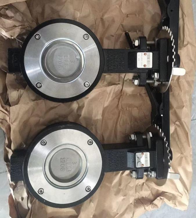 进口 D72F-150LBC 美标高性能对夹蝶阀 凸耳式梅花型手动软密封