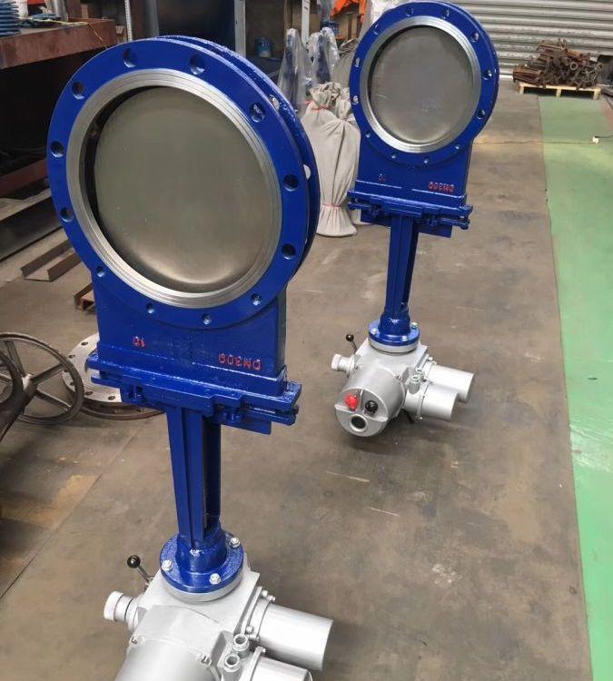 进口 PZ973Y-10C 电动智能型刀闸阀 明杆对夹刀型闸阀 PZ973H-16C
