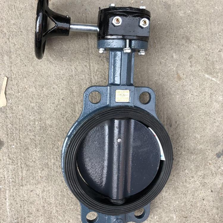 进口 D371X 手轮涡轮对夹中线型蝶阀 DN150-DN2000 软密封 铸铁 球铁