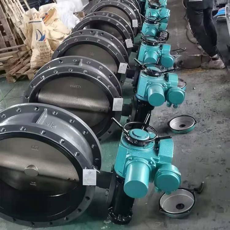 进口 D941X-16C 铸钢电动法兰蝶阀 DN125 1500 碳钢大口径电控蝶阀 20#
