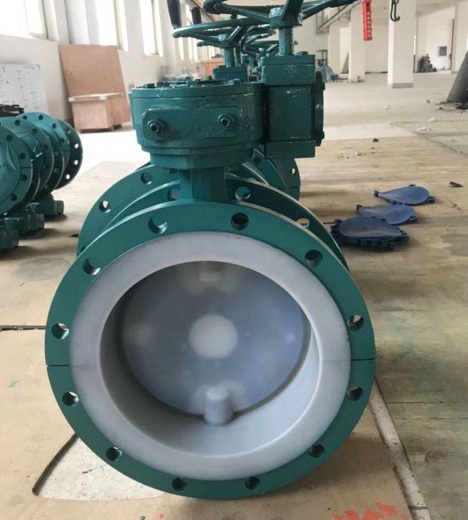 进口 D541F46-16C铸钢管网衬氟法兰蝶阀 D441F46-16C 聚四氟乙烯PTFE