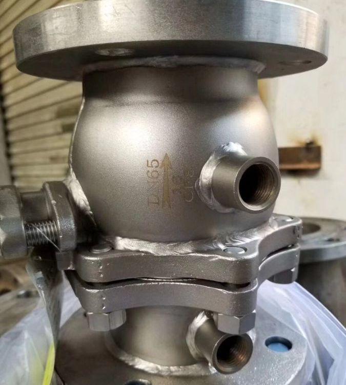 进口 BQ41F-16R 不锈钢保温分体式球阀 316材质夹套 管道保持温度阀