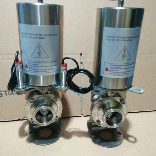 进口 D681X-16P 全不锈钢气动快装式卫生级蝶阀 CF8 304 316 卡箍式