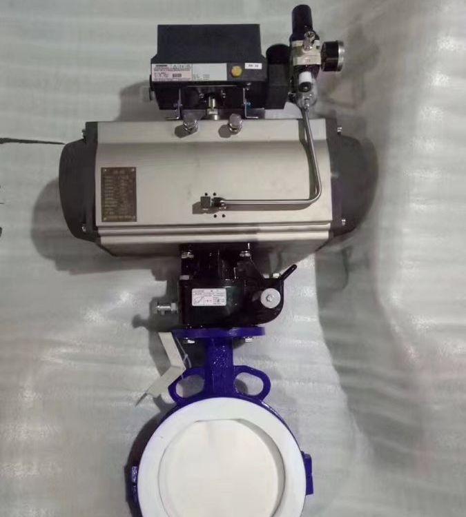 进口 D671F4-10C D671F4-16C气动衬F4对夹蝶阀 聚四氟乙烯 PTFE 铁氟龙