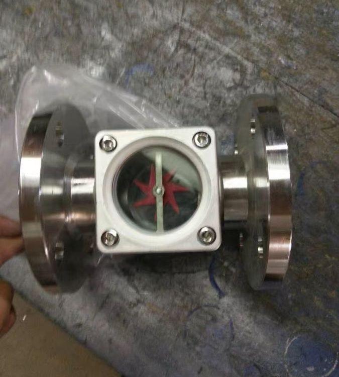 进口 SG-YL41 不锈钢304法兰同芯叶轮视镜 偏心叶轮水流指示器 可视