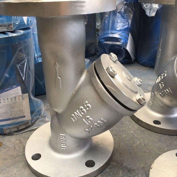 进口 不锈钢 Y型 法兰过滤器 GL45H-10P 16P 25P 40P 64P 口径DN100 150 200