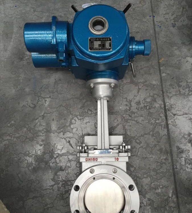 进口 PZ973X-10C 电动软密封刀闸阀 PZ973H-10C 硬密封电装闸板阀