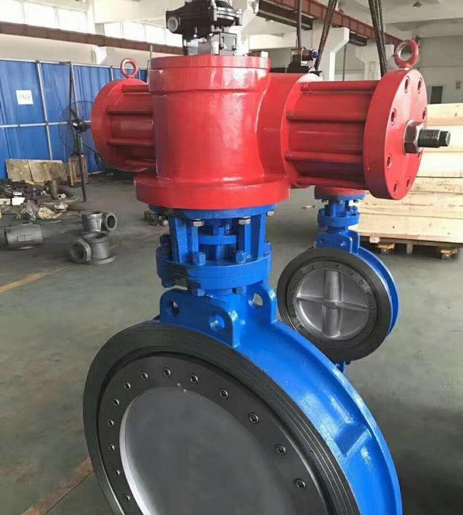 进口 D773H-16C 液动硬密封对夹蝶阀 三偏心液控多层次双向密封碟阀