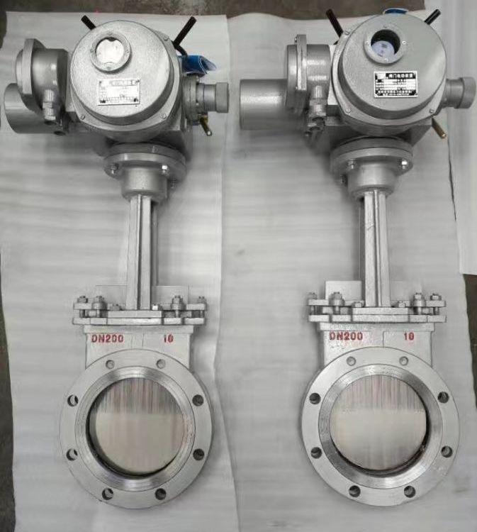 进口 MPZ973H-10C 矿用防爆电动刀型排渣阀 矿浆 纸浆 电/动耐磨刀闸阀