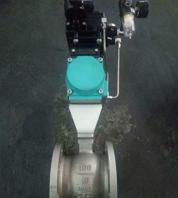 进口 VQ647TC-16RL气动V型陶瓷球阀 316L 高磨损 强腐蚀 高温 高压 常闭