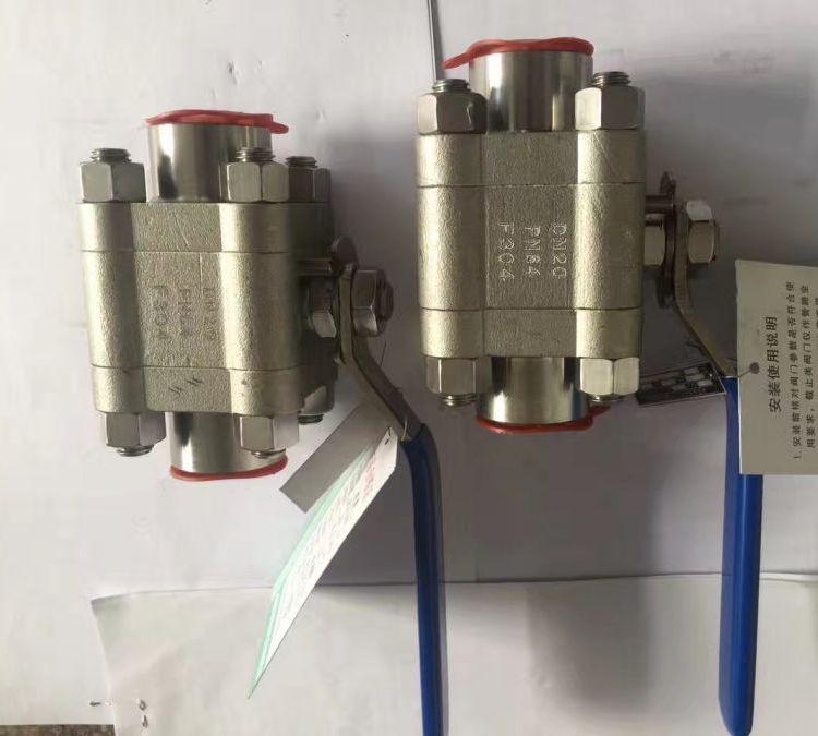 进口 Q61H-64P 锻不锈钢F304承插焊球阀 三段式高压硬密封全焊接球閥