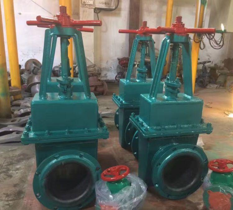 进口 ZSK43J-10C手动衬胶矿浆阀 耐磨矿浆闸阀 聚丙烯橡胶 PEDM 天然胶