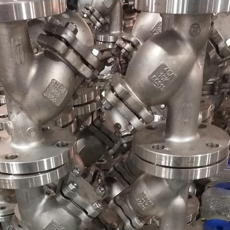 进口 不锈钢304 316L 法兰Y型过滤器 耐腐蚀 国标德标 美标 日标 俄标