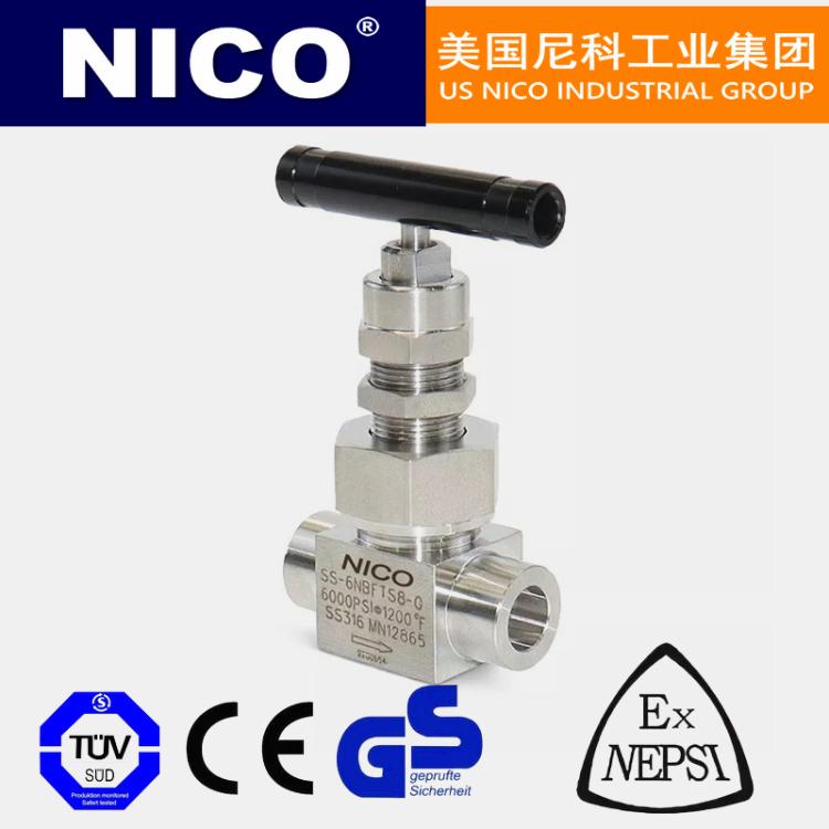 尼科NICO 进口精密低压微调氨气电力卡套气源内丝针型阀 美国品牌