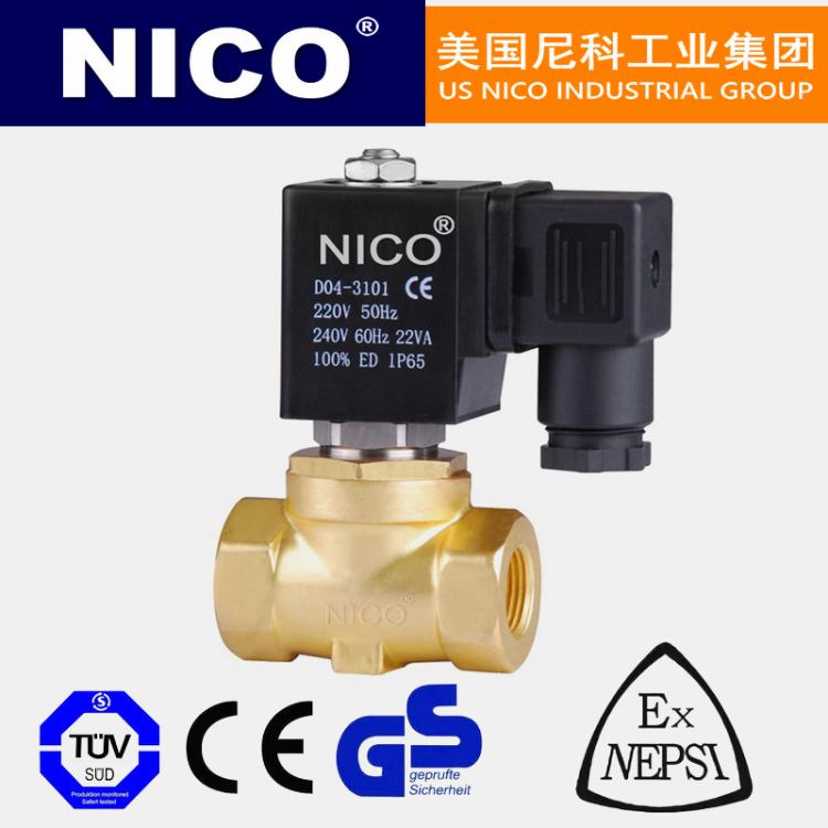 美国进口膜片式系列电磁阀 先导直动 螺纹 法兰 不锈钢 尼科NICO