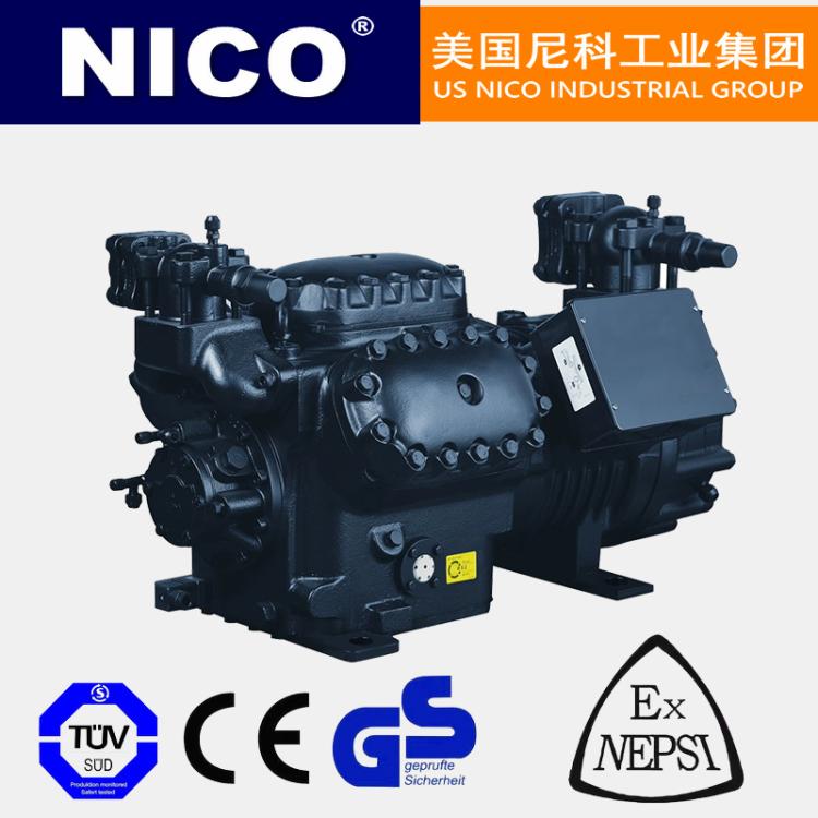 进口冷冻压缩机 氟利昂 高温冷藏 半封闭型 活塞全封闭式 美国尼科NICO