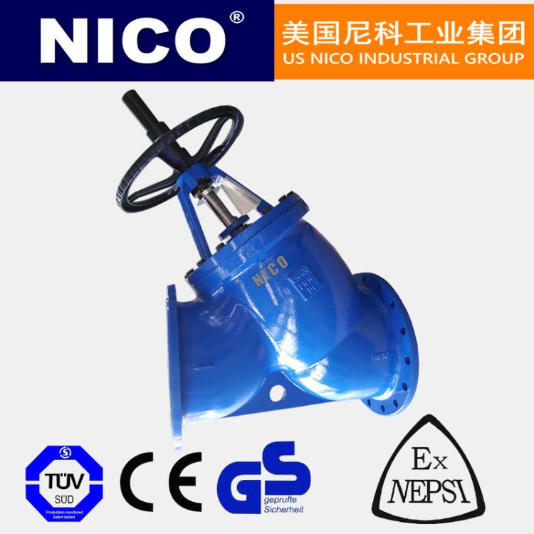 进口大规格平衡阀 大口径 大流量 大阀体 带刻度显示 手动 美国尼科NICO