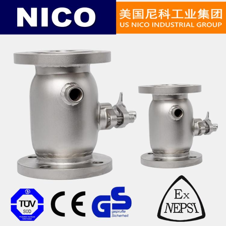 美国尼科 进口浮动式保温夹套球阀 不锈钢304/316 法兰连接 NICO品牌
