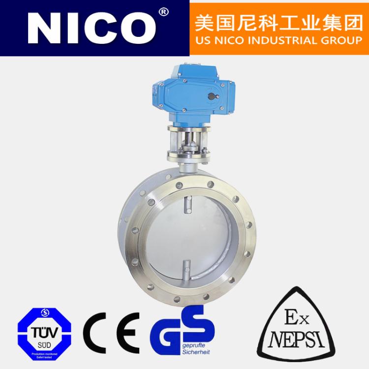 尼科NICO 进口电动高温通风蝶阀 不锈钢风管调节蝶阀 智能型 美国品牌