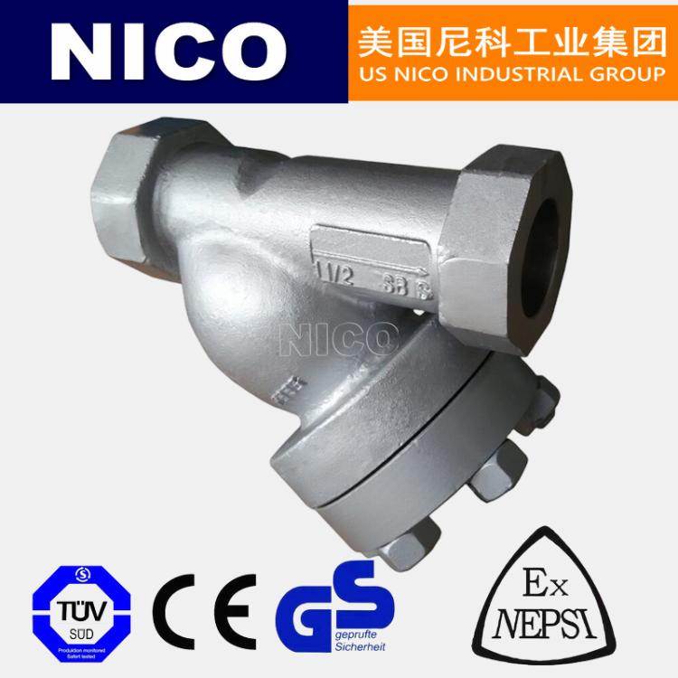 进口美标过滤器 Class125-2500LB RF法兰 NPT螺纹 除污器 美国尼科品牌