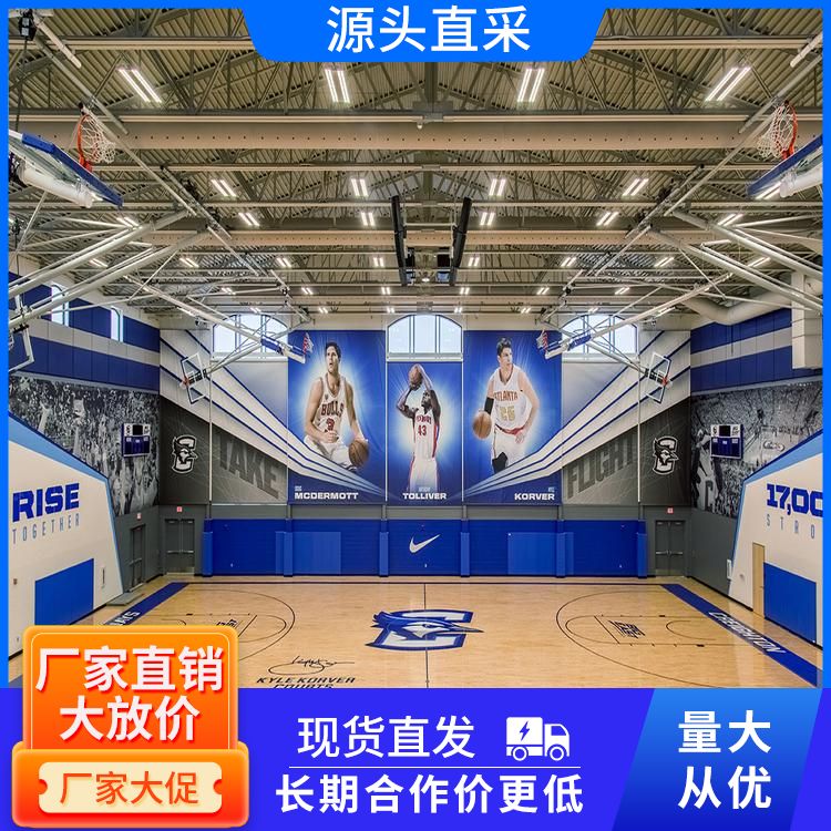  博纳 篮球场运动实木地板批发 特殊用途防滑 多层 个性分区