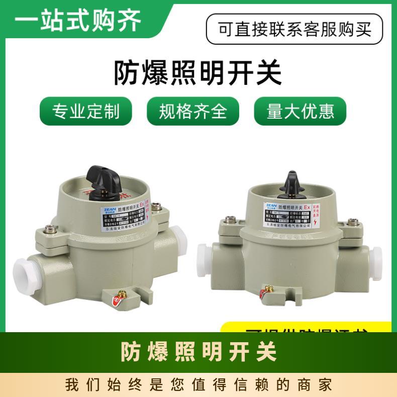 温度组别T1-T6 理石花 极数P+PE 防爆照明开关铝合金材质