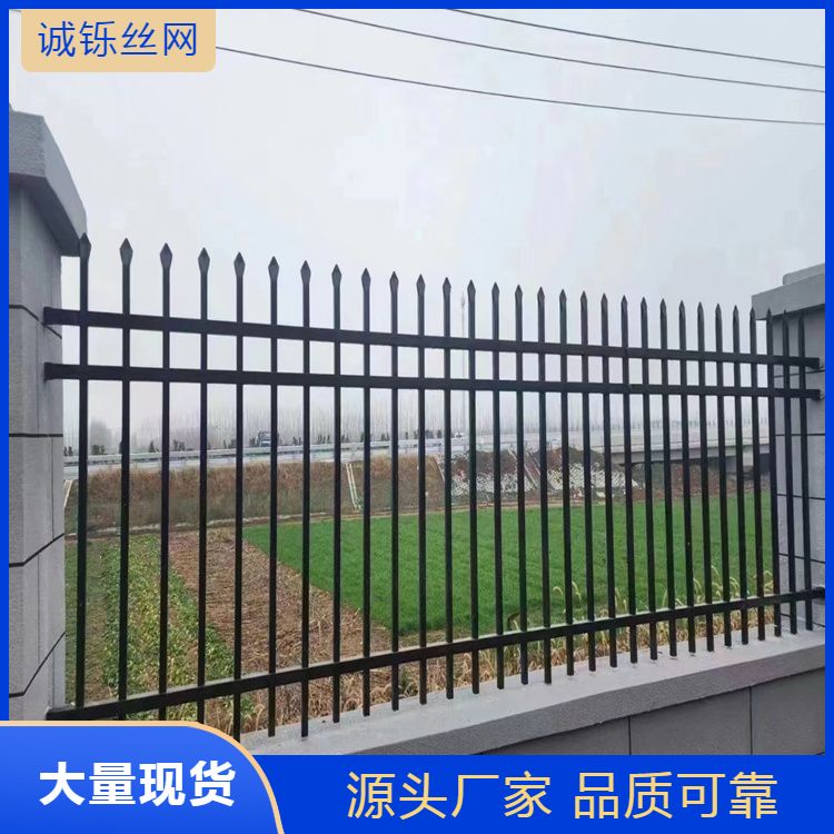 诚铄 供应锌钢护栏围栏 带桃心防攀爬围墙 铁艺镀锌钢管围栏网