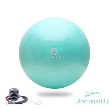 瑜伽球加厚防爆初学者健身球运动平衡孕妇助产分娩儿童球 淡蓝55cm