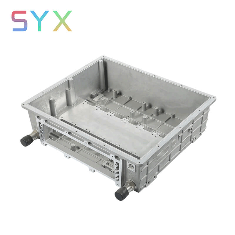 1250t die casting alternative energy electrical car DCDC-converter outer cover box enclosure with powder spraying