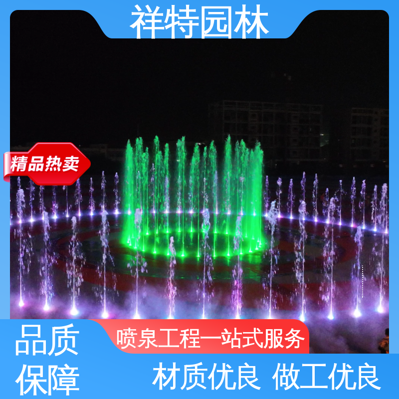 祥特园林 远程指导 市政工程湖面景象 大型音乐喷泉 贴心售后