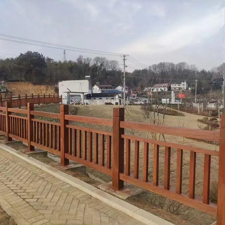 水泥仿木护栏厂家 园林景区仿树藤户外河道景观混凝土栏杆 质量保障