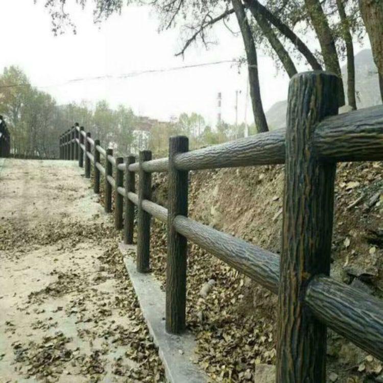 水泥仿木护栏厂家 园林景区仿树藤户外河道景观混凝土栏杆 质量保障