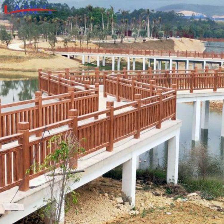 水泥仿木护栏厂家 园林景区仿树藤户外河道景观混凝土栏杆 质量保障