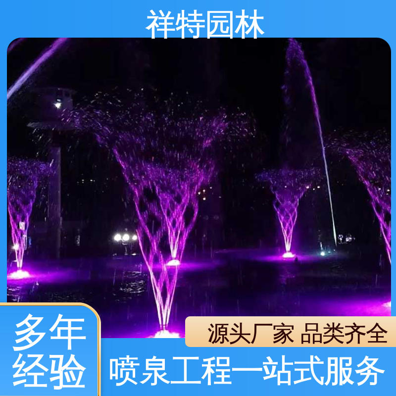 祥特园林 市政湖面喷水 程序电脑控制 款式多样 文旅夜景音乐喷泉